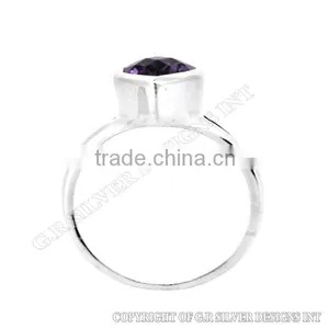 Amethyst Anniversary Ring,gemstone Antique Ring,sterling Silver Ring Designers,wholesale Fashion Jewelry Ring thumbnail-3