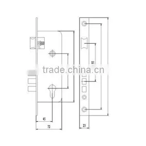 Door Lock With Three Square Bar thumbnail-2
