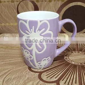 Fancy Red Flower Glazed Ceramic Microwavable Cups and Mugs thumbnail-5