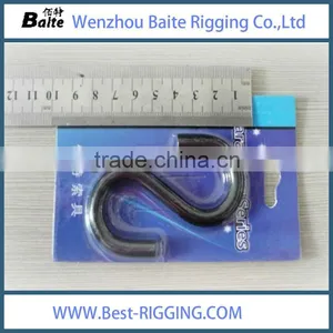 MENATL RIGGING ZINC PLATED BLACK S HOOK thumbnail-2
