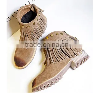 2.5cm Woman Brown Tassel Ladies Boots Fashion Lady Winter Boots for 2013-2014 thumbnail-2