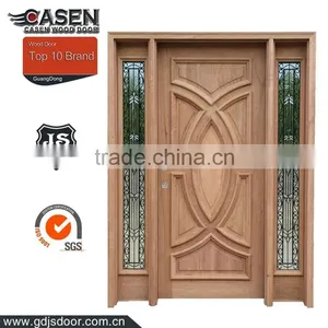 Rustic Style Genuine American Solid Wood Front Door With Transom Quality Choice thumbnail-6