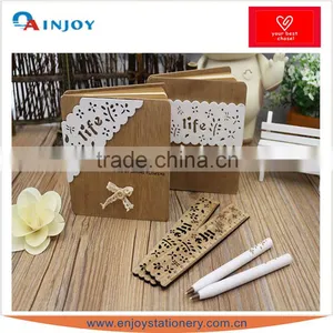 WOOD COVER NOTE BOOK WITH REIN PEN thumbnail-2