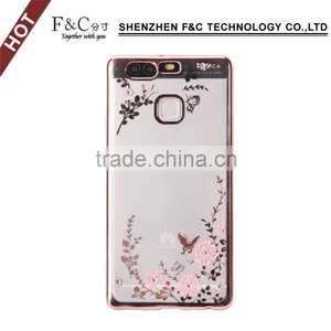 2016 Fashion Slim Arc Electroplating TPU Soft Silicone Back Cover Case For Huawei P9 thumbnail-4