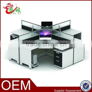 2015 New Fashion Design Workstation Used Office Low Partition for 4 Person M67-28 thumbnail-1