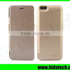 Wholesale 10000mah Mobile Phone Backup Battery Case for IPhone 6 Plus With Flip Leather Cover thumbnail-5