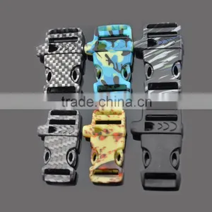 Wholesale Hot New 3/8 Side Quick Release Camo Plastic Flat Whistle Buckle for Paracord Bracelet thumbnail-1