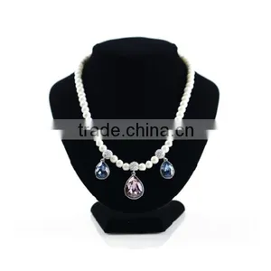 Black Velvet Necklace Bust Display Stand Holder thumbnail-2