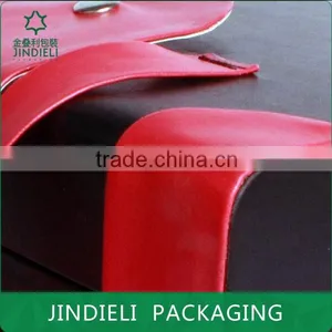 Fashion Design Rend and Black Leather Cosmetic Gift Box thumbnail-5