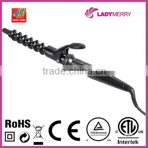 Low Pricing 1" Ceramic 430F Spiral Curling Iron for Private Label thumbnail-1