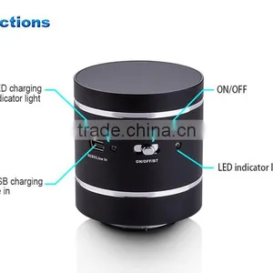 Wholesale Party Silver Bluetooth 2.1 Adin 10w Vibrating Mini Speaker thumbnail-1