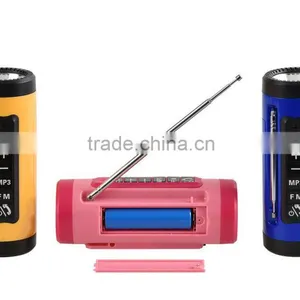 New Mp3 Phone Music Player Laptop Computer PC USB Speaker With Led Flashlight thumbnail-2