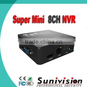 MINI NVR, 8CH, 8*1080P, 1*HDD(USB HDD, E-SATA HDD), USD*2, VGA*1, HDMI*1 SUPPORT I8S, P2P, Support Onvif; Third-party IP Cameras thumbnail-1