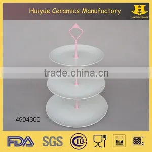 2015 New Product Factory Directly Ceramic Cake Stand, 3 Tiers Ceramic Cup Cake Stand thumbnail-2