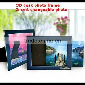 Modern Art 3D Lenticular Desk Photo Frame With Insert Changeable Photo thumbnail-1
