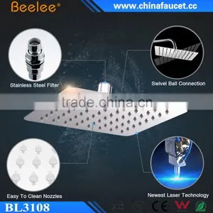 Bathroom Water Saving Chrome Overhead Shower thumbnail-2
