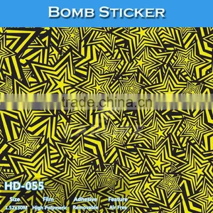 HD-058 Air Bubble Free Fashion Full Color Printing Car Bomb Sticker thumbnail-4