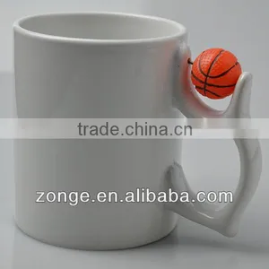 11oz Basketball Handle Sublimation Mug Factory thumbnail-4