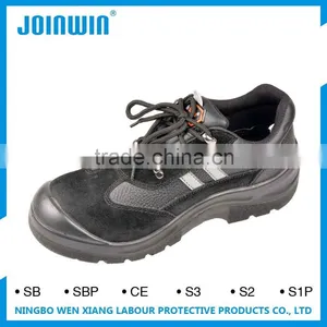 Anti-Puncture PU Injection Split Embossed Leather Toe Cap Safety Shoes thumbnail-1
