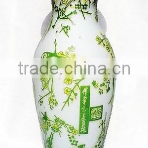 3D-Carved Flower Glass Vase thumbnail-1