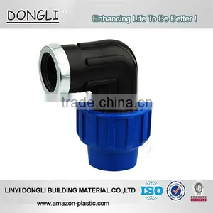PP COMPRESSION FITTINGS 90 Degree Elbow Water Irrigation Pipe Fitting thumbnail-1