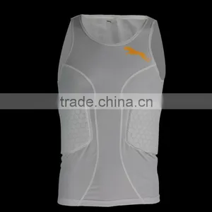 Rugby Padded Compression Wear,sleeveless Football Protective Padded Compression Wear,dri Fit Breathable Padded Compression Wear thumbnail-1