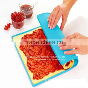 Grilled Rectangular Shape Silicone Swiss Cake Rolling Mat Chocolate Rolls Sushi Mold Pizza Baking Pan Dough Roller For Baking thumbnail-1