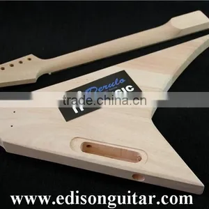 DIY Electric Guitar Kits Solid Mahogany Body Bolt On MX-013 thumbnail-6
