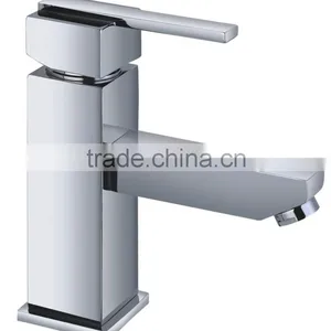 Contemporary Deck Mounted Ceramic Cartridge Basin Mixer Tap thumbnail-1