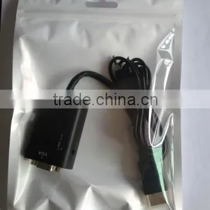 New Product 3.5mm Jack Audio+hdmi Cable HDMI to VGA + 3.5mm Jack Audio Cable Video Converter Adapter PC Laptop DVD thumbnail-1