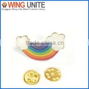 High Quality Gold Color Metal Enamel Pin With Butterfly Clutch for Decoration thumbnail-1