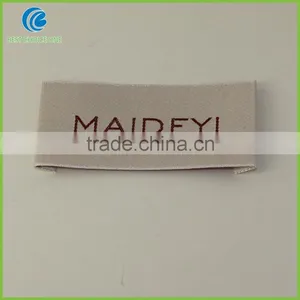 High Grade Custom Woven Labels For Clothing Center Folded Woven Tags thumbnail-2