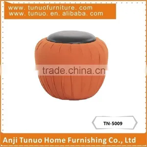 TN-5009, Round Stool With Good PU Covered the Top and Tuffing Work Side thumbnail-1