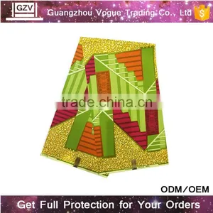 Online Wholesale 100% Cotton African Real Wax Sanhe Quality Wax Printing Fabric thumbnail-1
