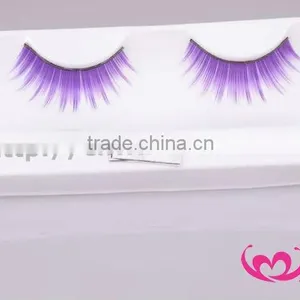 Colorful False Eyelashes Purple Long Thick False Eyelashes thumbnail-1