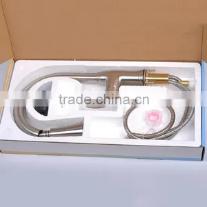 Brushed Nickel Commercial American Style Pull Down Kitchen Faucet 14107-BN thumbnail-3