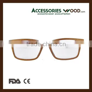 Vintage Style Wood Eyewear Wholesale Clear Glasses Wooden RX Glasses for Student thumbnail-1