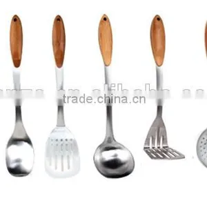 High Quality Stainless Steal Cooking Utensil With Bamboo Handle, Cooking Tools thumbnail-2