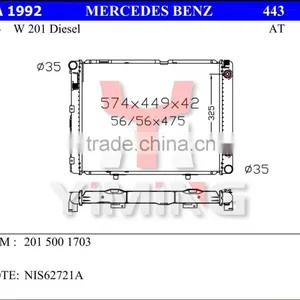 Auto Radiator for W201 Diesel 82 OEM 2015001703 thumbnail-1