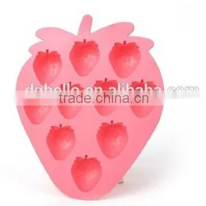 FDA&LFGB Strawberry Silicone Ice Cube Tray Eco-friendly Chocolate Mold thumbnail-1