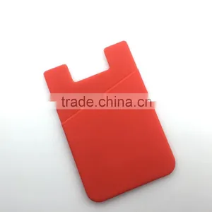 New Custom Logo Print Promotional Gift Mobile Silicone Self-adhesive Credit Card Pocket thumbnail-3