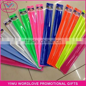 Fluorescence Color PVC Reflective Slap Wrap Bracelet With Logo Imprint thumbnail-6