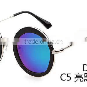 YWGX Past FDA CE UV400 Test Reminiscent Colorful Pattern Best Round Classic Sunglasses thumbnail-4