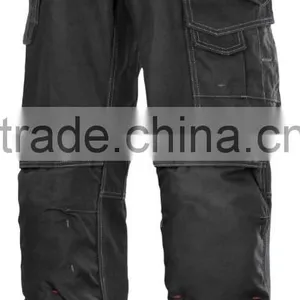 Heavy Duty Black Cordura Work Trousers With Holster Pockets thumbnail-1