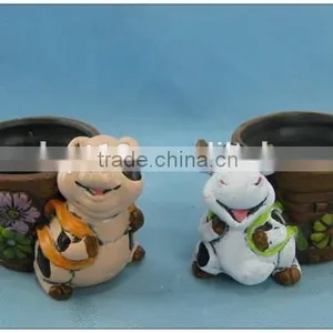 Garden Decoration Ceramic Flower Pot With Animal thumbnail-1