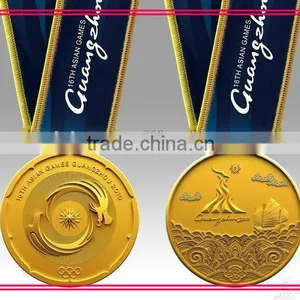 High Quaity Gold Plated Medal With Riboon thumbnail-1