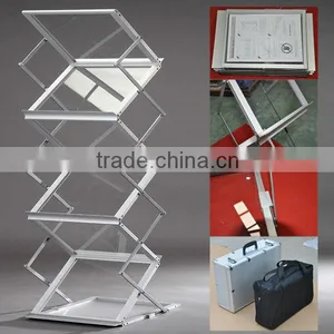 A4 ZigZag Brochure Rack Flyers Holder for Exhibition Company Newsstand thumbnail-1
