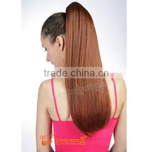 Buy 100% Synthetic Fiber Red Hair Claw Clip Ponytail Hair Pieces for Women thumbnail-1