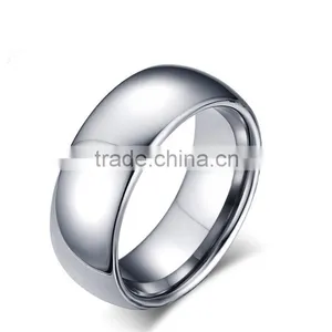Men Shinny Silver Blank Tungsten Ring thumbnail-4