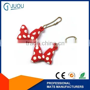 Minnie Bowknot Shaped 3d Pvc Keychain With Custom Logo thumbnail-1